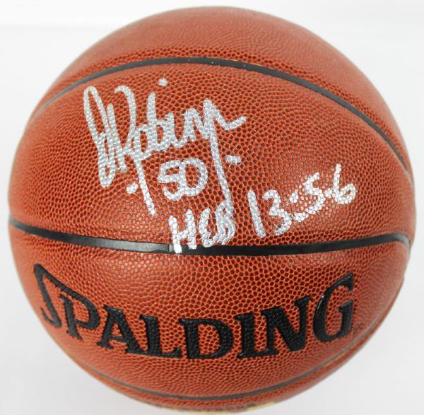 David Robinson Signed Spalding I/O NBA Basketball - Graded GEM MINT 10! (PSA/DNA)