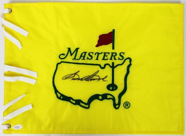 Sam Snead Signed Undated Masters Pin Flag (JSA)