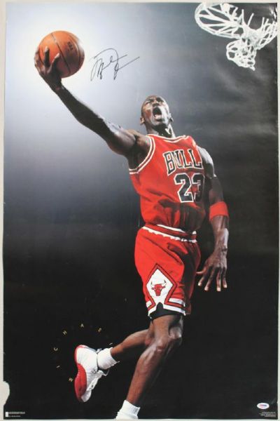 Michael Jordan Signed 23" x 35" Poster (PSA/DNA)