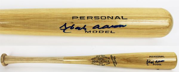 Hank Aaron Signed Adirondack Vintage Style Baseball Bat (PSA/DNA)