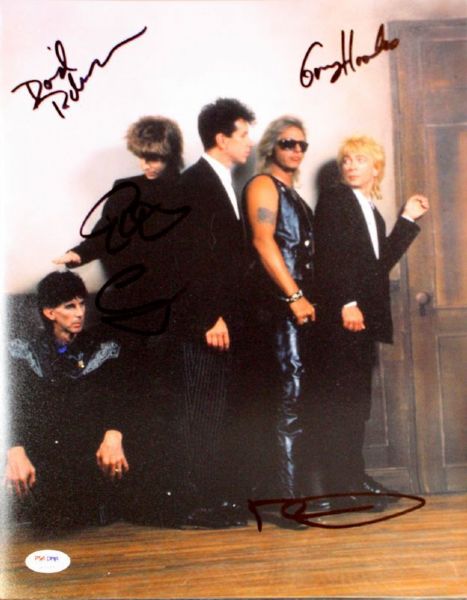 The Cars Group Signed (4) 11" x 14" Color Photo (PSA/DNA)