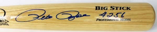Pete Rose Signed "4256" Rawlings Big Stick Baseball Bat (PSA/DNA)