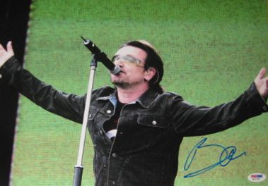 U2: Bono Signed 11" x 14" Color Photo (PSA/DNA)