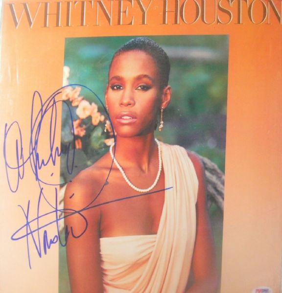 Whitney Houston Signed Self-Titled Debut Album with RARE Full Name Autograph! (PSA/DNA)