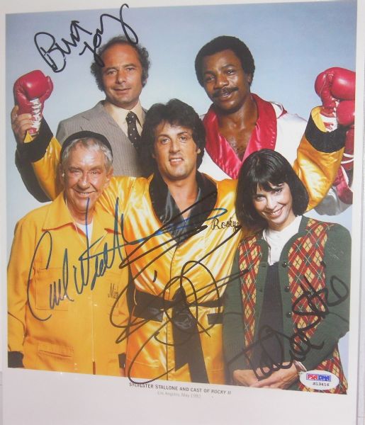 "Rocky" Ultra Rare Cast SIgned 11" x 14" Photo w/Stallone, Shire, Weathers & Young (PSA/DNA)
