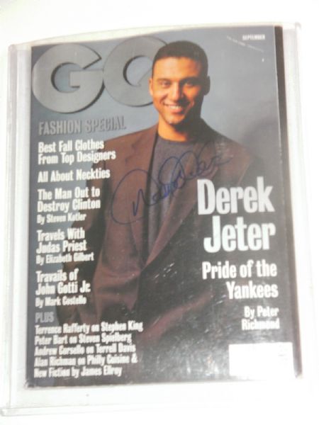 Derek Jeter Signed GQ Magazine (JSA)