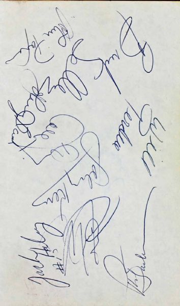 1988-89 Chicago Bulls Team Signed Album Pages w/Jordan, Pippen, Phil Jackson, etc. (24 Sigs)(PSA/DNA)