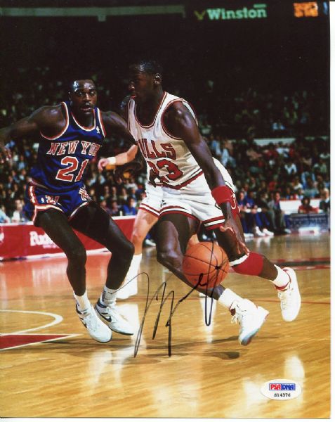Early Michael Jordan Signed 8" x 10" Photo (PSA/DNA)