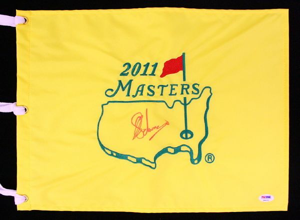 2011 Masters Signed Pin Flag by Champion Charl Schwartzel (PSA/DNA)
