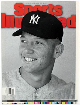 Mickey Mantle Rare Original Sports Illustrated Printing Proof Sheet Used to Create Cover!