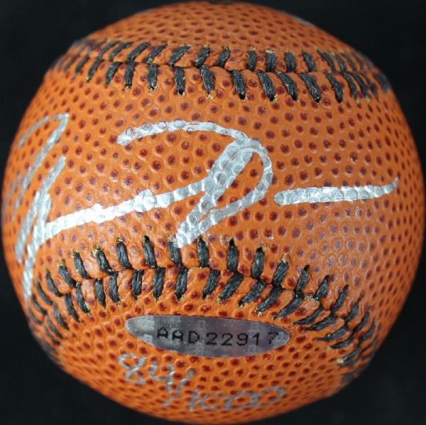 Michael Jordan Signed Basketball style Baseball (UDA)