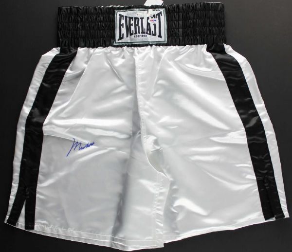 Lot Detail - Muhammad Ali Signed White Everlast Boxing Trunks (Ali Holo ...