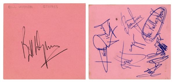 The Rolling Stones Group Signed Album Page Set with Brian Jones (Epperson/REAL & Tracks)