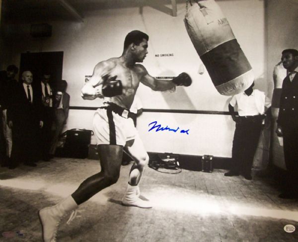 Muhammad Ali Awesome Limited Edition Signed 16" x 20" B&W Photo (OA & Steiner)