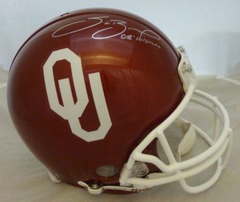 Sam Bradford Signed Oklahoma Full Sized PROLINE Helmet w/"08 Heisman" Insc. (JSA)