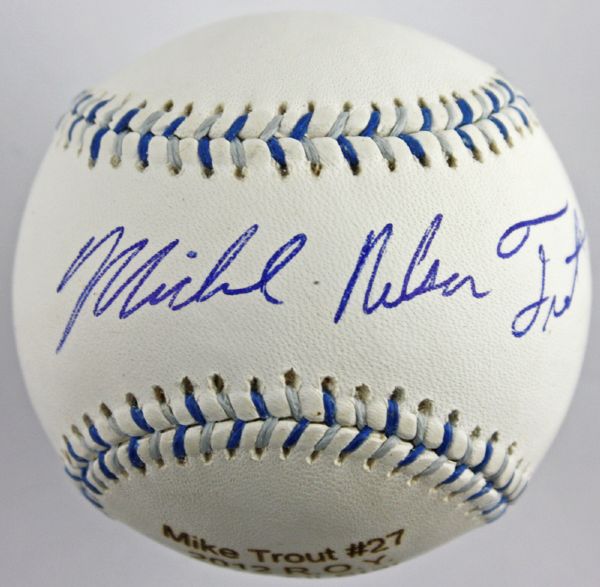 Mike Trout Signed 2012 All-Star Game Baseball with "Michael Nelson Trout" Full Name Auto (PSA/DNA)