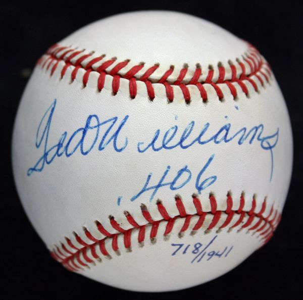 Lot Detail - Ted Williams Superb Signed Limited Edition OAL Baseball w ...