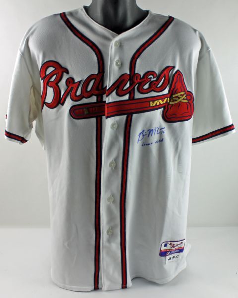 2009 Brian McCann Game Worn & Signed Atlanta Braves Home Jersey (MLB Hologram)