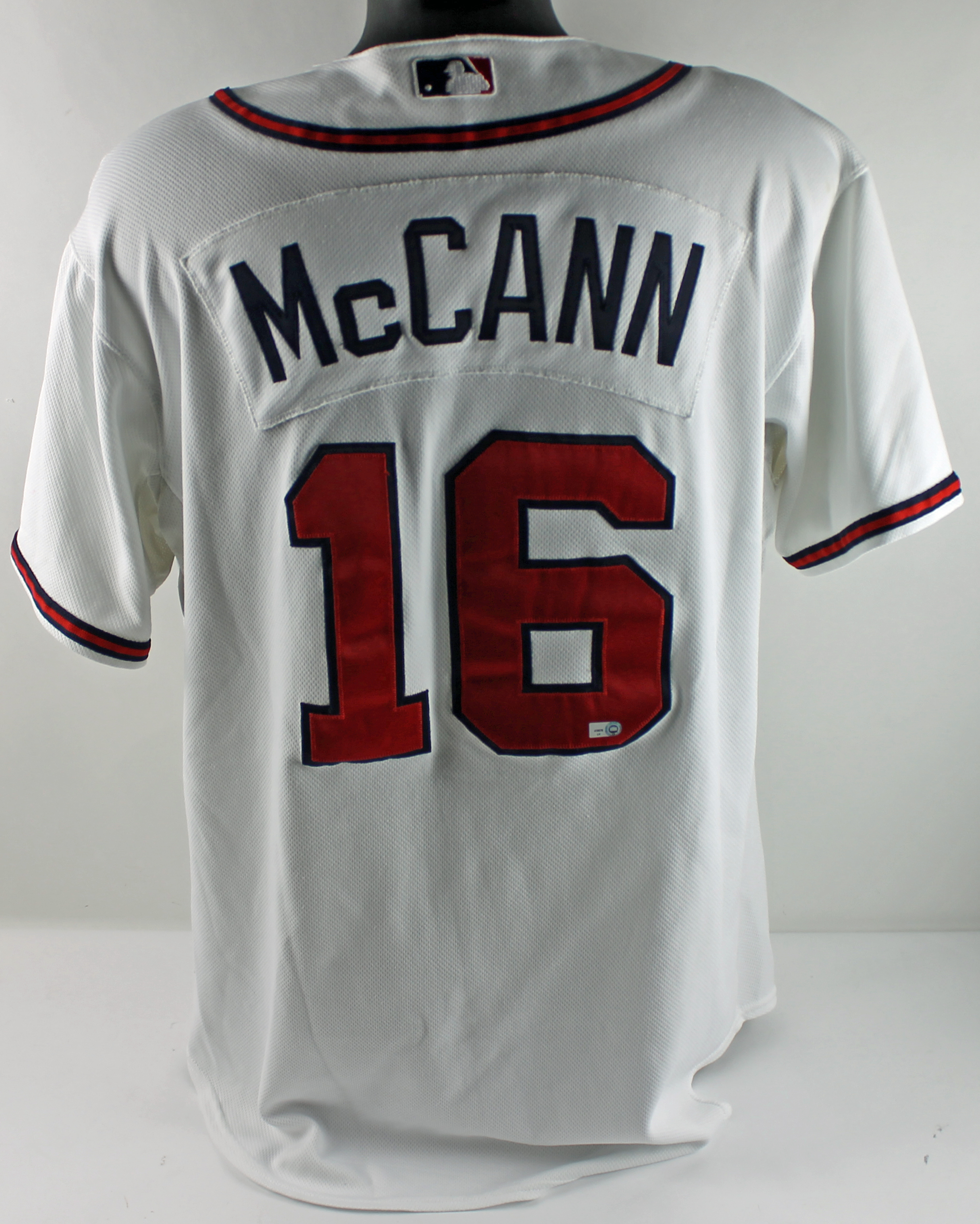 Lot Detail - 2009 Brian McCann Game Worn & Signed Atlanta Braves Home Jersey  (MLB Hologram)