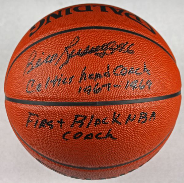 Bill Russell Signed Spalding NBA Leather Game Model Basketball w/"First Black NBA Coach" Insc. (PSA/DNA)