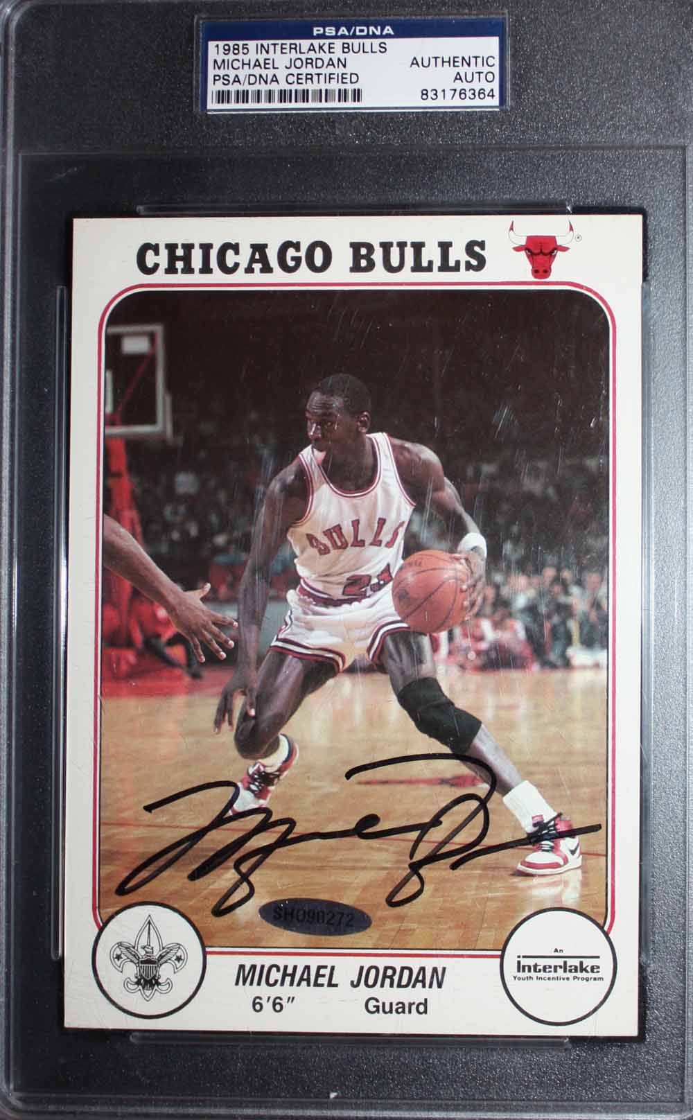 Lot Detail - Michael Jordan Signed RARE 1985 Interlake Bulls Large ...