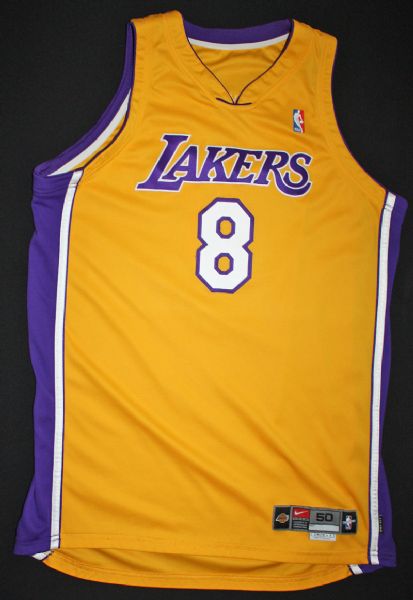 Lot Detail - Kobe Bryant 2000-01 Lakers Game Worn & Autographed Jersey  (Great Use, DC Sports, PSA LOA)