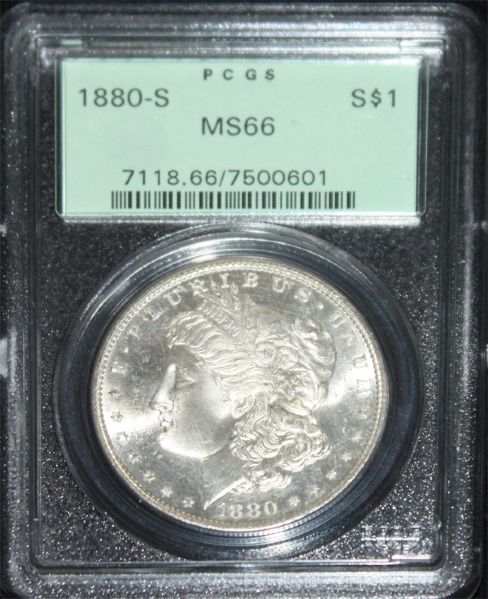 1880-S $1 Morgan Silver Dollar PCGS Graded MS66