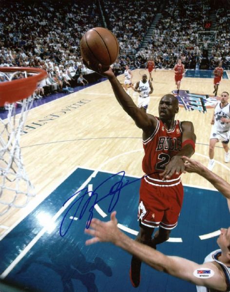 Michael Jordan Signed 11" x 14" Color Photo (PSA/DNA)