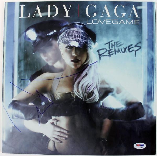 Lady Gaga Signed "The Lovegame: The Remixes" Record Album (PSA/DNA)