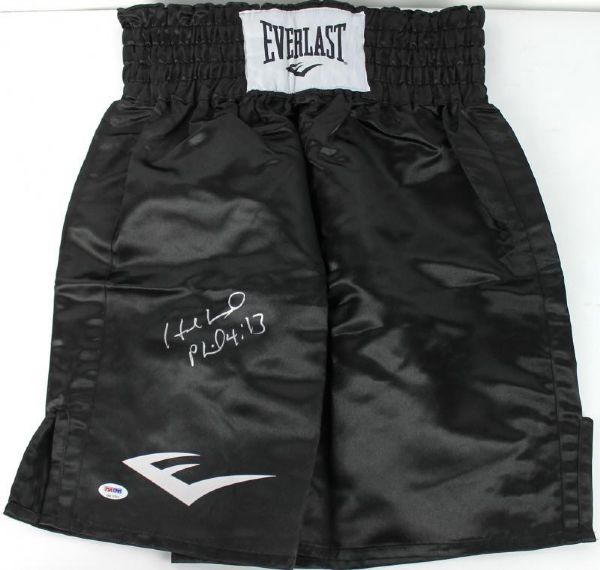 Evander Holyfield Signed Everlast Boxing Trunks (PSA/DNA ITP)