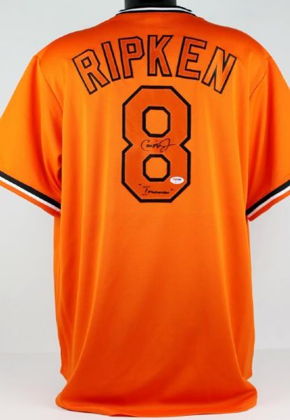 Cal Ripken Jr. Signed Baltimore Orioles Jersey with "Ironman" Inscription (PSA/DNA)