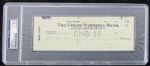 Babe Ruth Signed Personal Bank Check from 1946 (PSA/DNA Encapsulated)