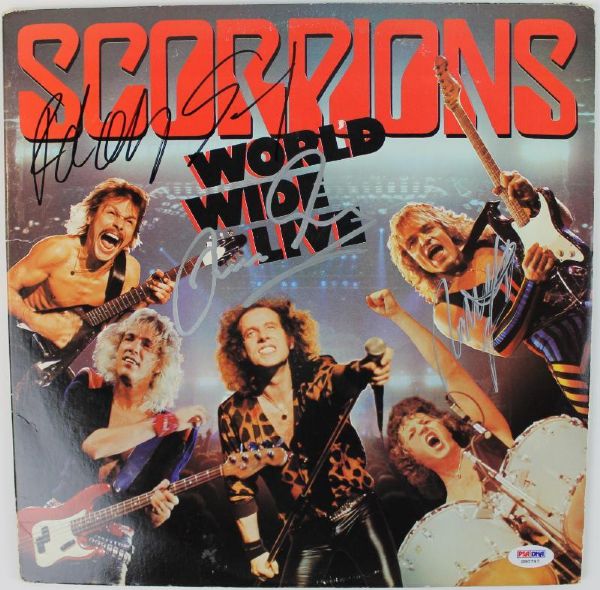 The Scorpions Group Signed "World Wide Live" Record Album (3 Sigs)(PSA/DNA)