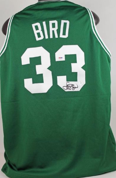 Larry Bird Signed Boston Celtics Road Jersey (PSA/DNA & Bird Hologram)