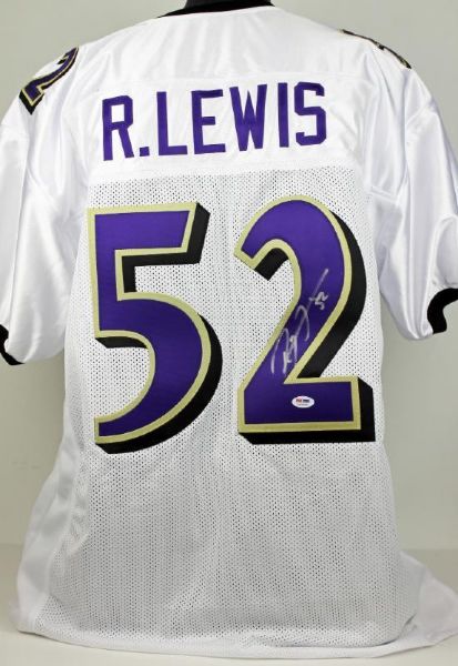 Ray Lewis Signed Baltimore Ravens Road Jersey (PSA/DNA ITP)