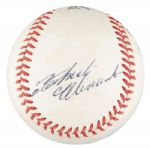 Roberto Clemente Phenomenal Single-Signed ONL Baseball (Sig Removals)(JSA)