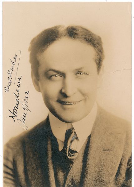 Harry Houdini Superb Signed & Dated 5" x 7" Portrait Photograph - PSA/DNA Autograph Graded GEM MINT 10!