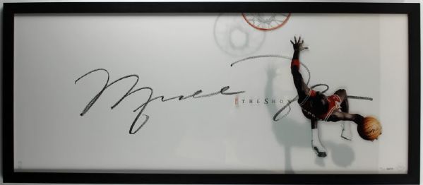 Michael Jordan Signed Limited Edition "The Show" Display with HUGE 3-Foot-Long Autograph (UDA)