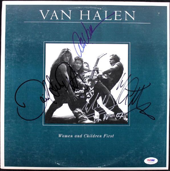 Van Halen Group Signed "Women and Children First" Record Album (4 Sigs)(PSA/DNA)