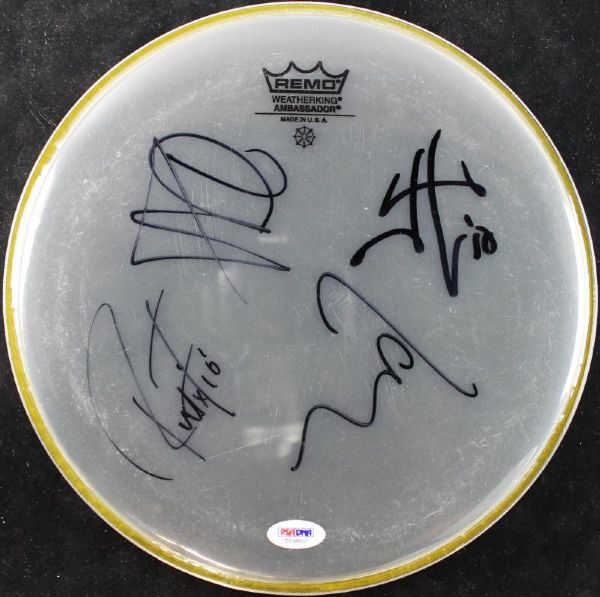 Metallica Group Signed REMO Pro Style Drumhead (PSA/DNA)