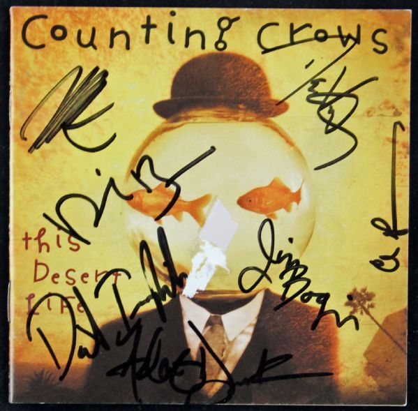 Counting Crows (7) Signed CD Booklet feat. Adam Duritz & more! (PSA/DNA)