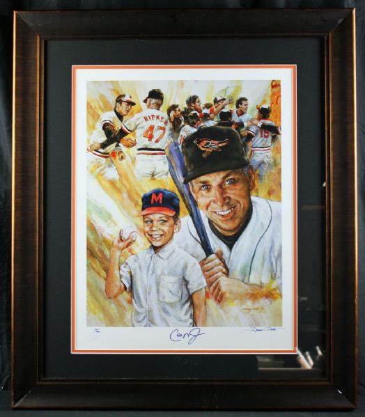 Cal Ripken Signed Limited Edition Framed Lithograph (PSA/DNA)