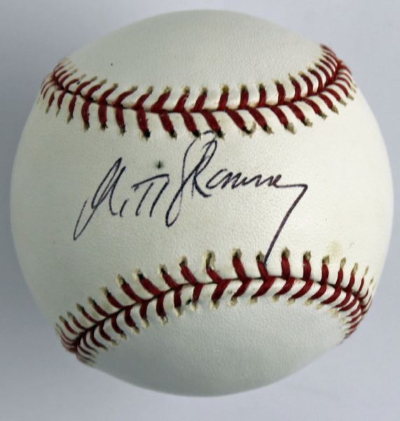 Mitt Romney Signed OML Baseball (JSA)