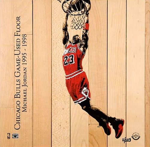 Limited Edition Michael Jordan Game-Used Floor Display (Upper Deck)