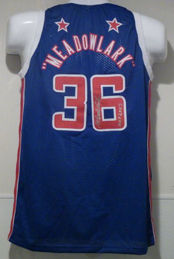 Meadowlark Lemon Signed & Inscribed "HOF 2003" Harlem Globetrotters Jersey (PSA/DNA)