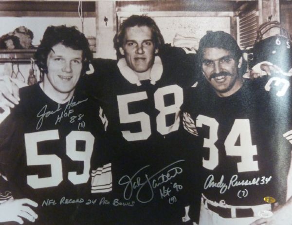 Steel Curtain Signed 16" x 20" Black & White Photo w/Lambert, Ham & Russell (JSA)