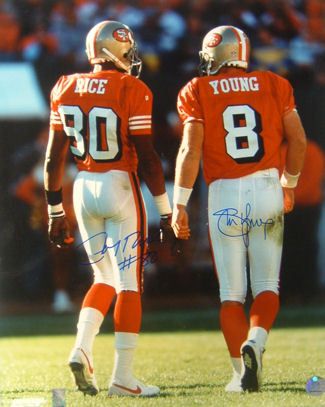 Jerry Rice & Steve Young Signed 16" x 20" Photo (PSA/DNA)