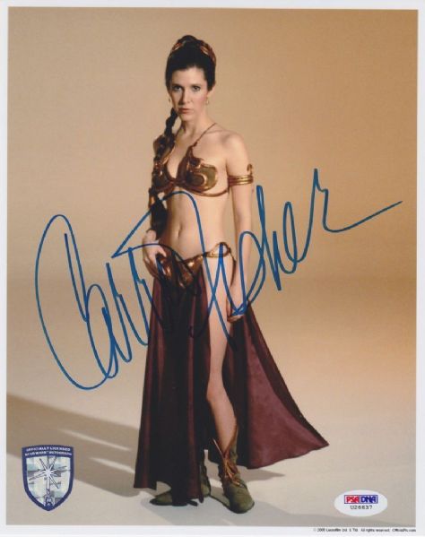 Star Wars: Princess Leia (Carrie Fisher) Signed 8" x 10" Photo (PSA/DNA)