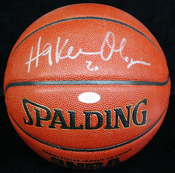 Hakeem Olajuwon Signed I/O Basketball (JSA)