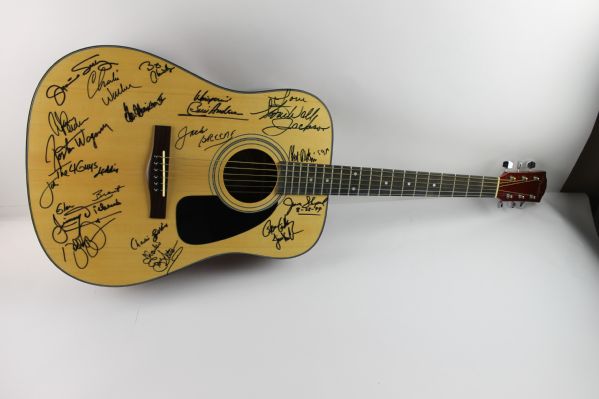 Country Music Stars Signed Accustic Guitar w/ 19 Signatues Including Chet Atkins! (PSA/DNA)